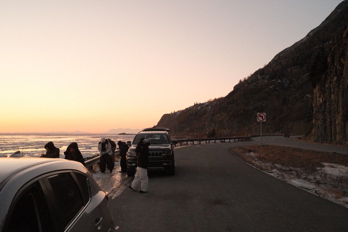 Another shot of the sunset along Seward Highway. Beautiful.